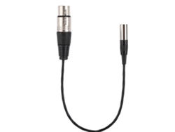 Cable De Audio Blindado Mini Xlr De 3 Pines Macho A Xlr De 3 Pines Hembra Con Lámina De Aluminio, 30 Cm