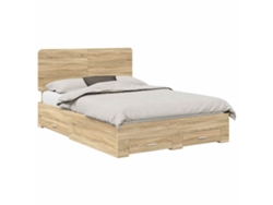Maison Exclusive - Estructura De Cama Con Cabecera Roble Sonoma 140 X 190 Cm