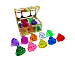 Gemas de diamantes acrílicos para jugar en la piscina, juego de buceo con gemas submarinas para la búsqueda del tesoro pirata, B