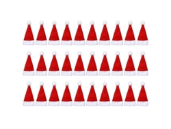 Omni-30 Gorros De Santa Mini Para Cubrir Copas Botellas Y Portacubiertos Navideños De Calidad