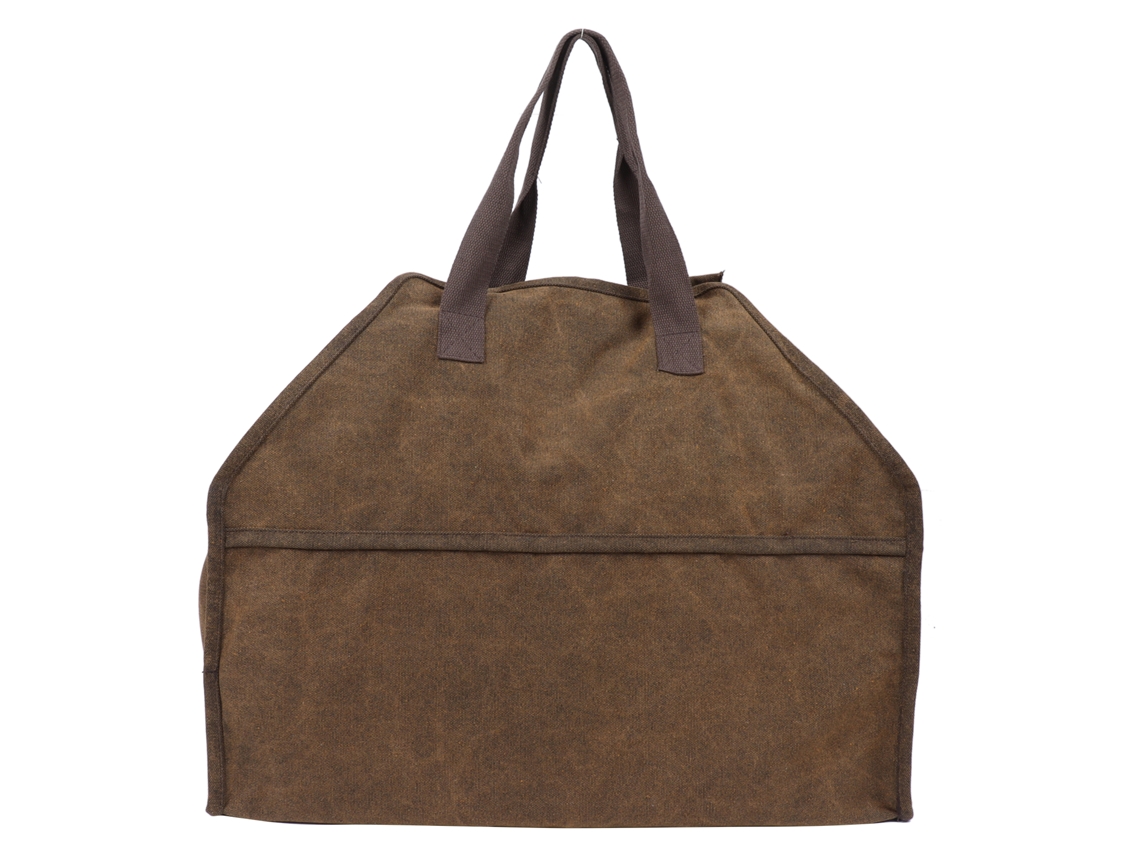 Bolsa para transportar leña Primerox, de lona resistente y portátil.
