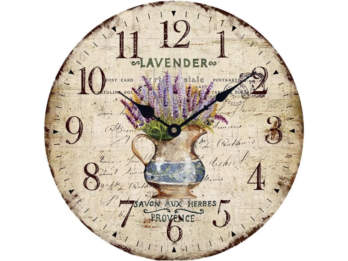 Reloj De Pared Color Lavanda