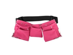 Bolsa Multifuncional Para Guardar Herramientas Con Cinturón Ajustable Y Múltiples Bolsillos Para Niños - Rosa