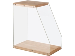 Soporte De Madera Natural Y Organizador De Almacenamiento De Diseño Abierto Para Aficionados, Escritorio, 37 X 4 X 36 Cm