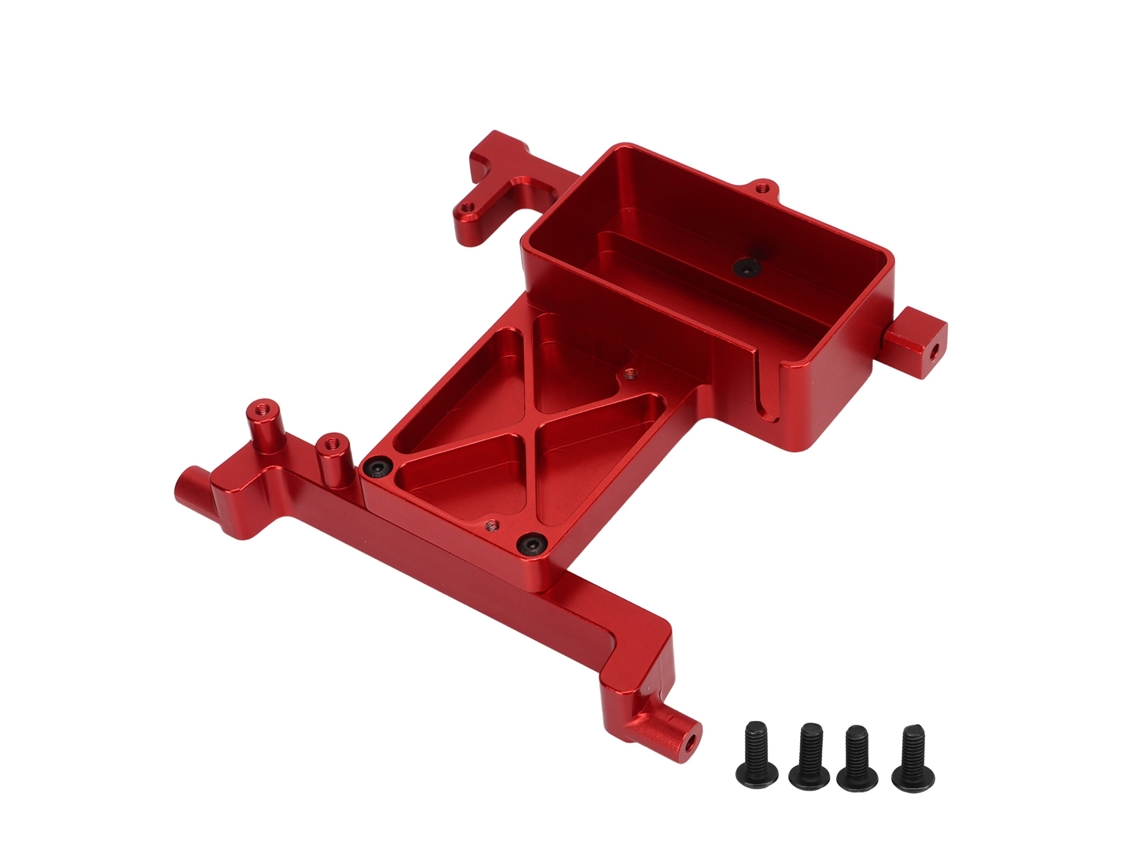 Mali suporte Fixo de Servo Rc em Liga de Alumínio para Scx6 1/6 Acessório de Carro Rc Vermelho