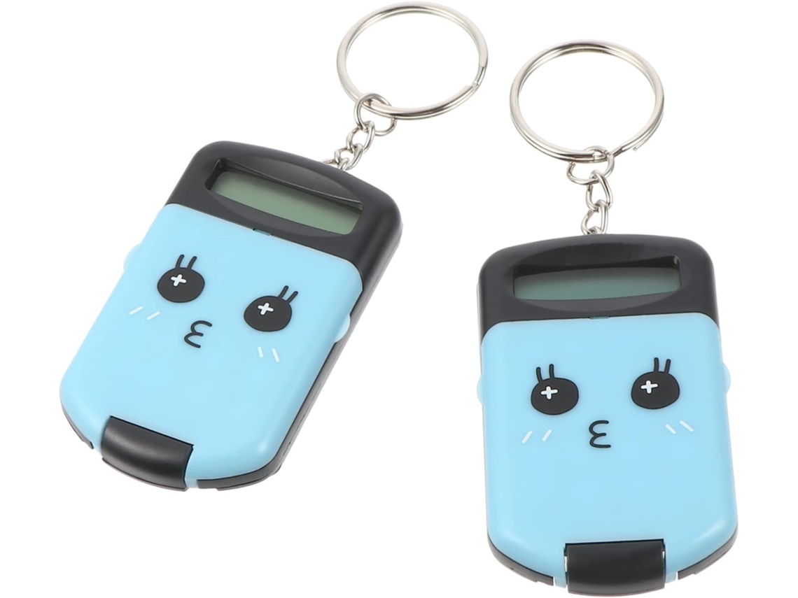 Juego de 2 mini calculadoras portátiles de dibujos animados, útiles escolares para Est Gokoco