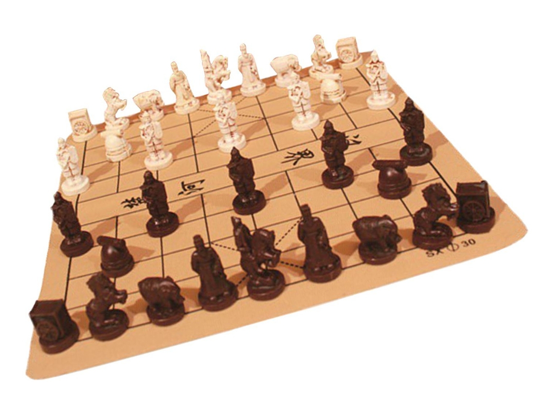 Juego de ajedrez antiguo de guerrero chino con piezas grandes Slowmoose