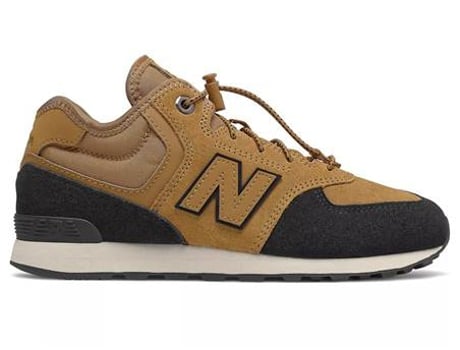 Zapatillas Deportivas NEW BALANCE 574 Para Niños (Negro, Miel - Material Sintético -39)