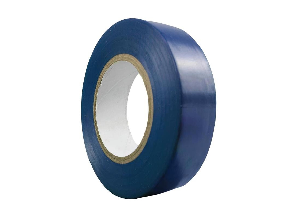 Cinta aislante 20 m. x 19 mm. azul uso doméstico