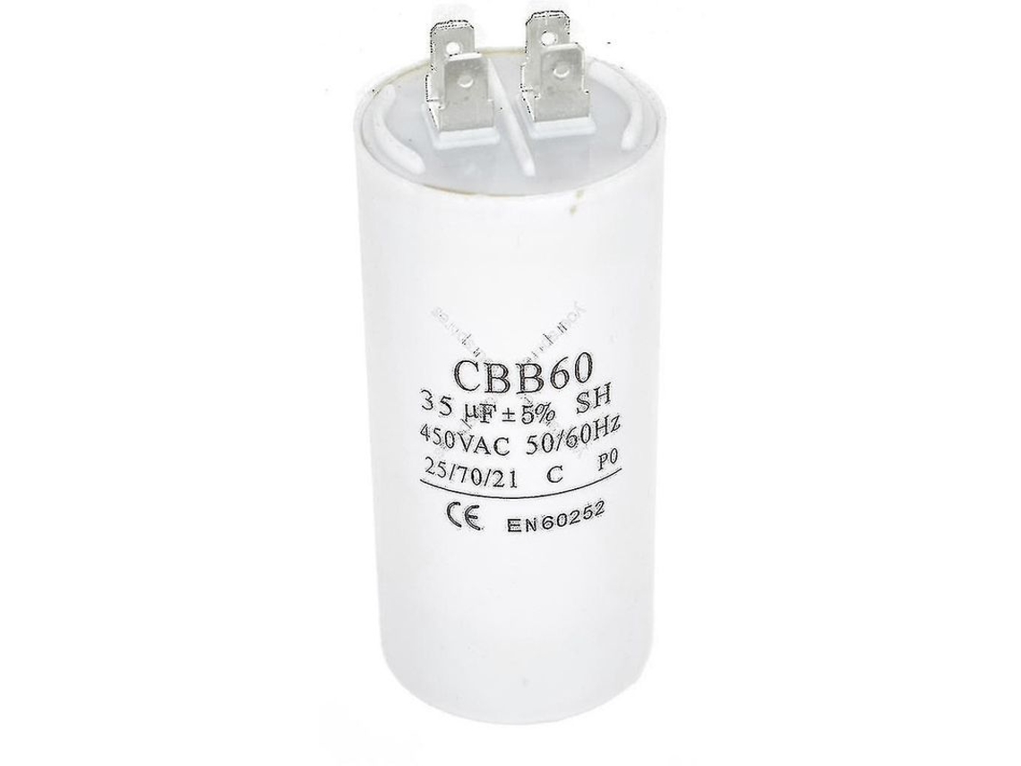 Condensador Universal De Arranque Y Funcionamiento De 35 Μf En Microfaradios Para Motores De Electrodomésticos De 450 Vca.