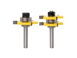 Conjunto De Fresa De Ranura E Lingua 3 Dentes 8mm Haste Forma T Para Carpintaria Ferramentas De Madeira