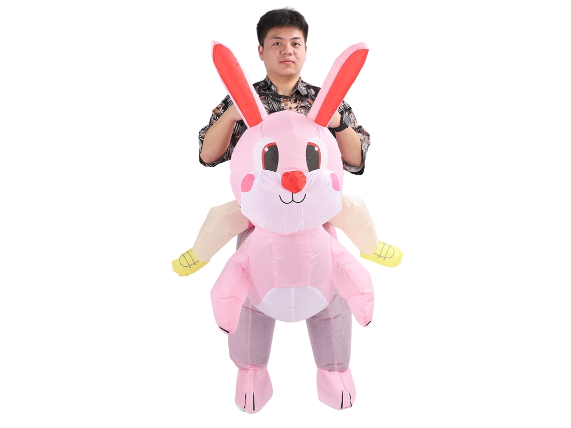 2026-traje De Conejo Hinchable Con Blower Talla M Para 120-150cm Traje Completo De Conejo Inflable Divertido