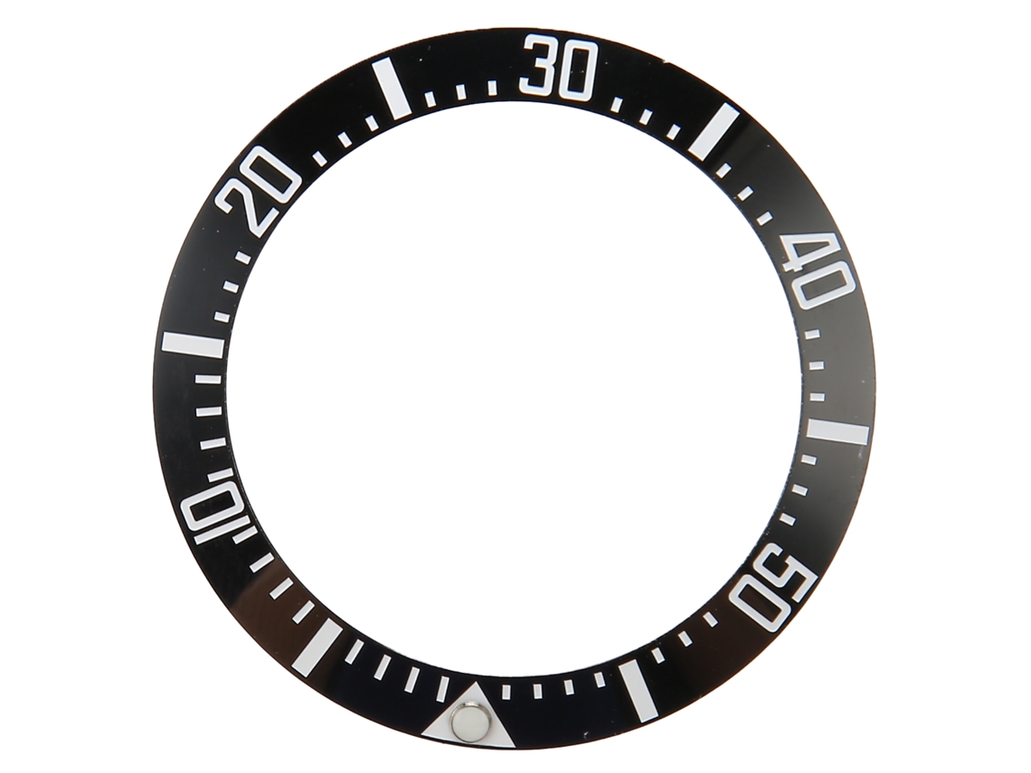 Inserto De Bisel De Cerámica De 40 Mm Para Relojes, Repuesto Con Dígitos Blancos, Accesorio Para Relojeros.
