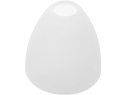 Difusor de luz ligero con forma de concha, de cristal blanco esmerilado y casquillo E27, para lámparas colgantes de interior. SFUSHOS