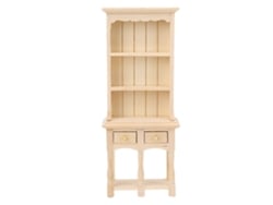 Ats-mueble Estantería Miniatura 3 Capas Con Cajones Para Casa De Muñecas 1:12 Decoración Madera