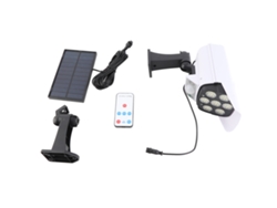 Lámpara solar de exterior 2026 con sensor de movimiento y cámara de seguridad simulada, 3 modos, IP65, para jardín, terraza, patio y entrada.