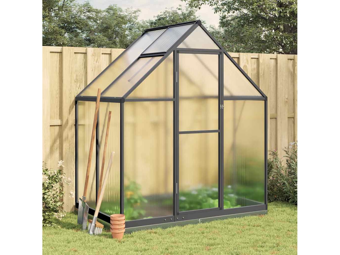 Invernadero con estructura de aluminio antracita de 169 x 114 x 202 cm, DKD HOME DECOR