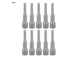 Juego De 10 Llaves De Vaso Neumáticas Magnéticas De Acero Inoxidable De 1/4''*65mm*h10
