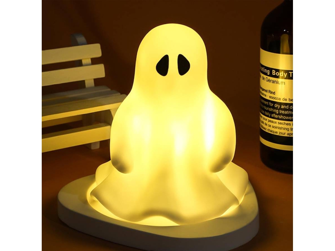 Luces nocturnas fantasma de Halloween, luces de Halloween para interiores, luces LED de Halloween (blancas)