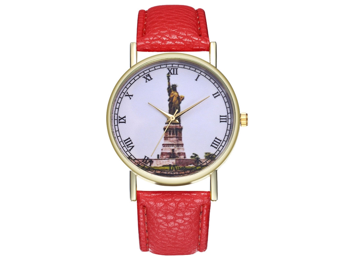 Reloj De Pulsera Zhoulianfa De Aleación Analógico De Cuarzo Clásico Rojo