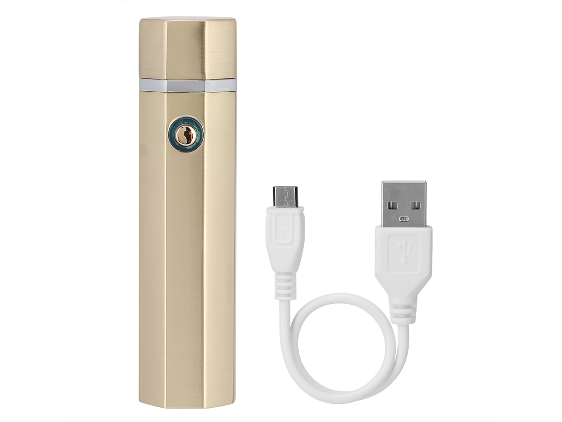 Encendedor Eléctrico Recargable Usb Sin Llama, Resistente Al Viento, Con Bobina Y Correa De Muñeca Con Acabado Dorado.
