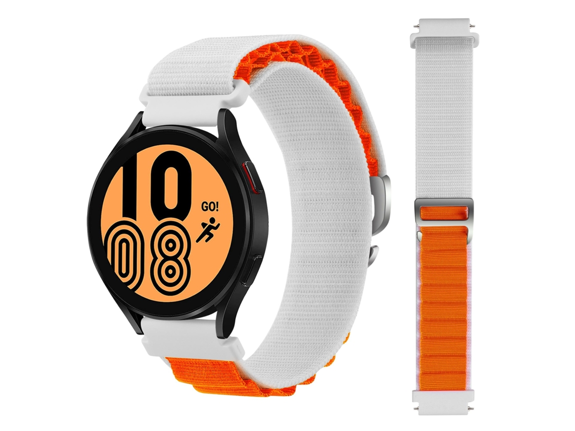 Correa Loop Alpine para Samsung Galaxy Watch 4 40mm Blanco y Naranja