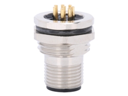 Yncm2026-conector Eléctrico Industrial Impermeable M12 8 Pines Panel Mount Socket Hilo M12-f1-p8