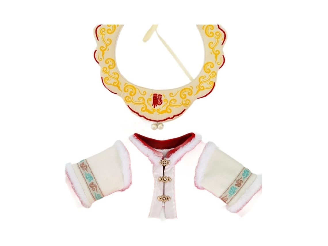 Conjunto de ropa para muñeca de Año Nuevo: Blusa, capa de nubes, pantalones resistentes a las manchas, zapatos, sombrero de león bailarín. Conjunto de blusa + capa de nubes CHABERLU