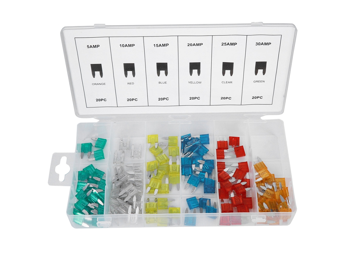 2026-kit De Fusibles Para Coches 120 Piezas Pequeños 5-30amp Variedad De Fuse Accesorios Eléctricos