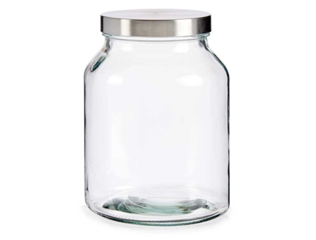 Bote Cristal con Tapa de Aluminio a Rosca 3L 16 x 16 x 21 cm TIENDA EURASIA