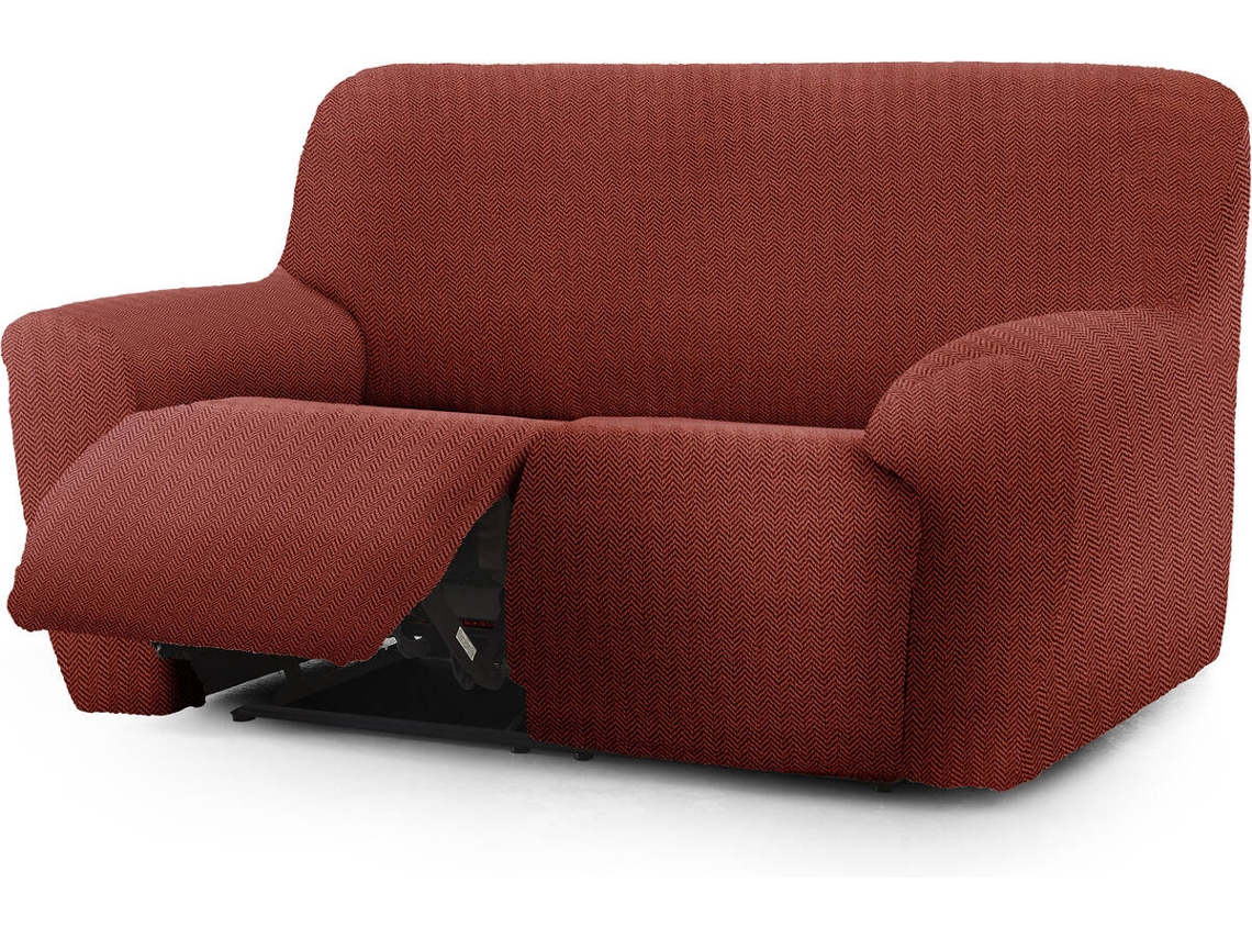 Funda de Sofá Relax Extensible 2 Plazas Derecha EYSA Premium Jaz Tejido Multielástico (200 x 70 x 120 cm - Poliéster y Algodón - Caldera)