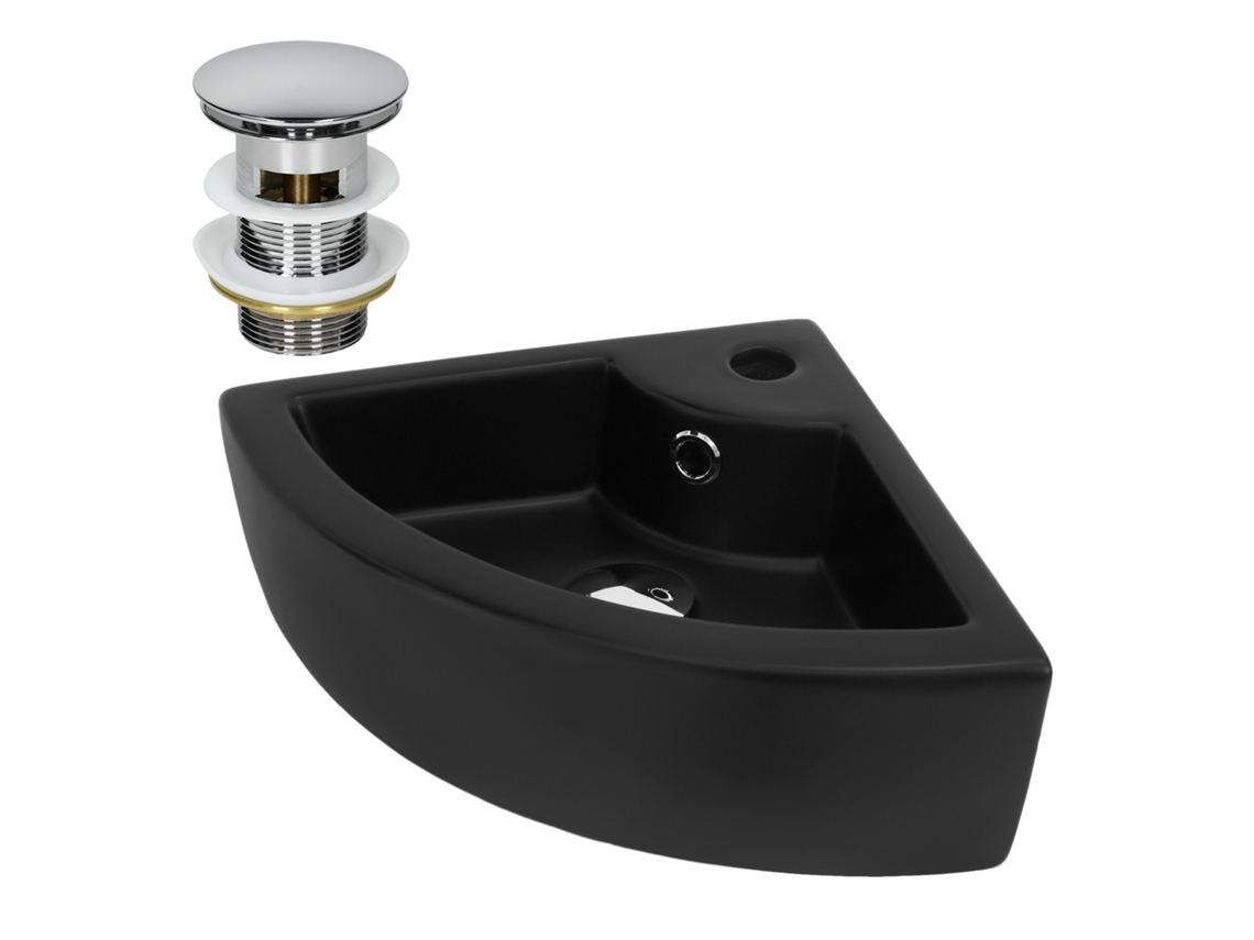 Lavabo ML-DESIGN (46 x 33 x 13 - Cerámica - Negro)