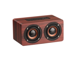 Altavoz Bt Graves Potentes Carcasa Fibra Madera, Altavoz Inalámbrico Para Hogar.