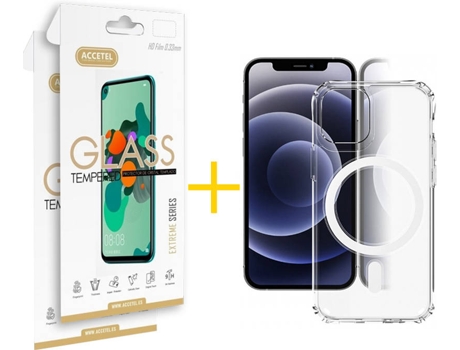Kit Carcasa y Protector 2 X iPhone 11 Pro Skyhe Magsafe Transparente