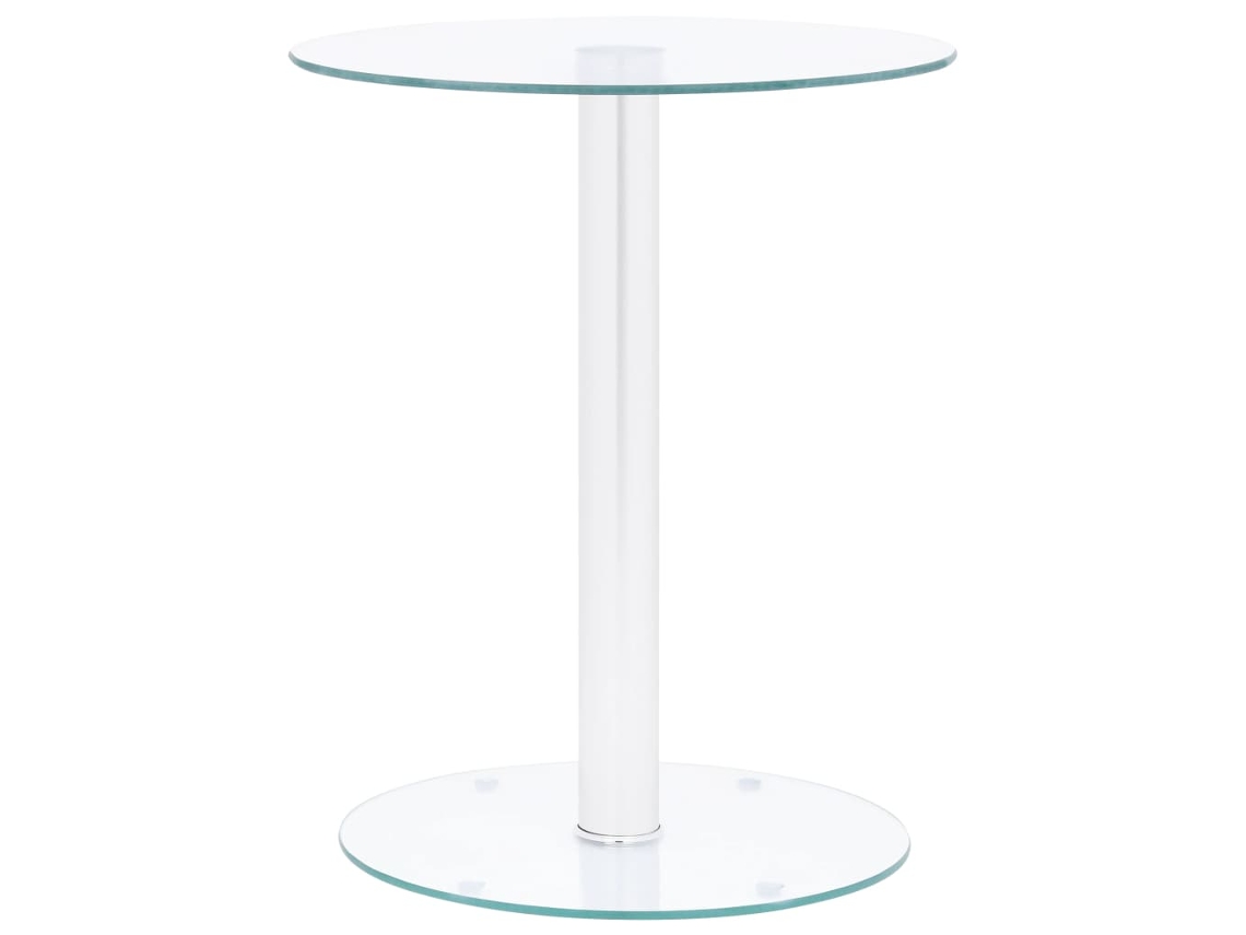 Mesa de Centro Apoyo 40 Cm Vidrio Templado Transparente