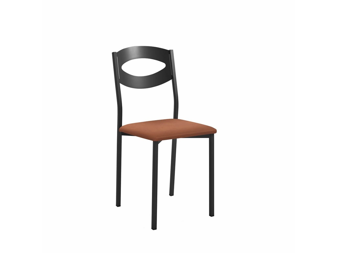 Cadeira de Cozinha Olga Preta 38x86x47cm Domus Terra FANMUEBLES