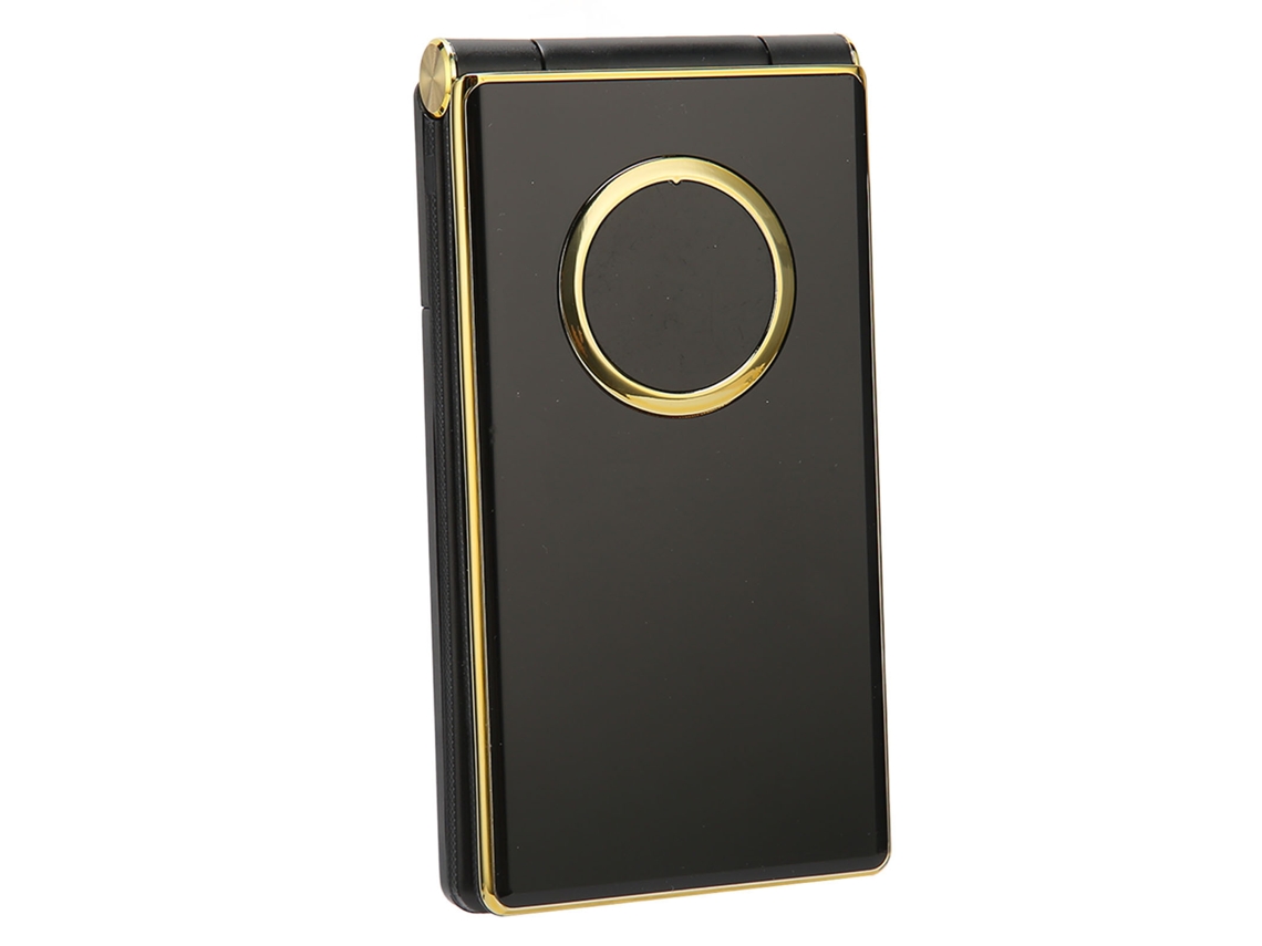 Telefone Flip Dual Sim 5900mah Botões Grandes Sos Iluminado Desbloqueado Para Idosos Ouro Eu