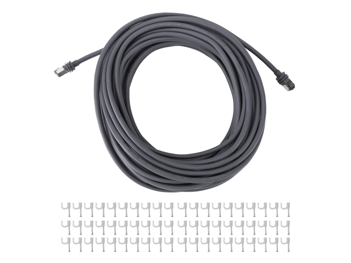 Cable De Repuesto Starlink Gen3 V3 Ip68 De 1200 Mbps Y 22,8 Metros (75 Pies) Con Abrazaderas Rectangulares.
