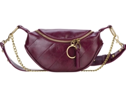 EKO Bolso banana con cadena modelo Zinnia Rojo burdeos