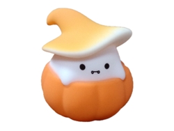 Linda luz nocturna de bruja de calabaza para niños, lámparas de asistente de sombrero de Halloween Kawaii, luz nocturna de guardería regulab BISBISOUS