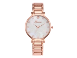 Reloj De Pulsera De Cuarzo Para Mujer Con Brazalete De Acero, Estilo Moderno (oro Rosa)