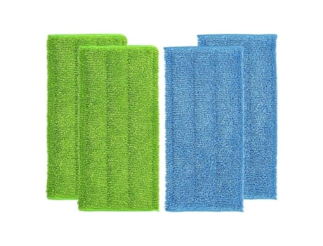 Acessórios de Aspirador Paquete de 4 paños de microfibra para mopa plana húmeda/seca, lavable a máquina, fácil de reemplazar, paños de repuesto par...