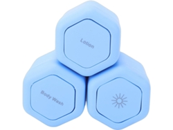 Juego de 3 tarros hexagonales magnéticos de viaje con tapa para cosméticos, 40 ml SFUSHOS