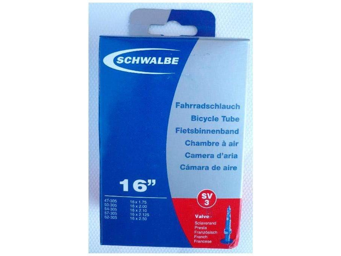 Cámaras de Aire SCHWALBE 16 X 1.75-2.50 Presta (16´´)