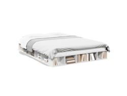 Maison Exclusive - Estructura De Cama Madera De Ingeniería Blanca 160x200 Cm