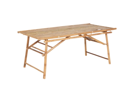 Mesa de Jardín BELIANI Tindari de Madera de Bambú Marrón Claro 90X180X75