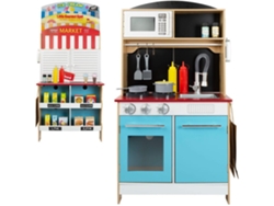 Heladería con Cocinita de Madera 2 en 1 WOOMAX (Edad Mínima: 3 años)