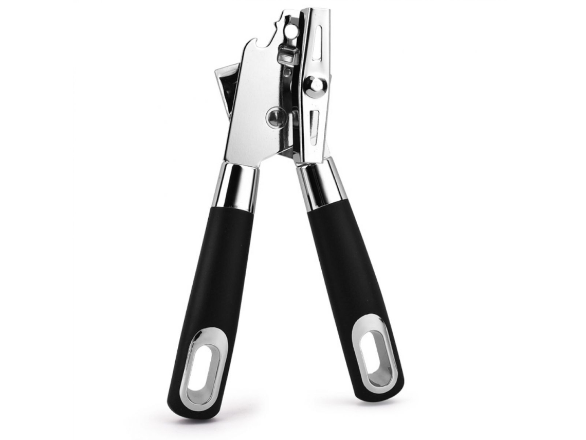 MEOIRUERY Abrelatas multifuncional, profesional, ergonómico, resistente, manual de seguridad, con dientes afilados de acero inoxidable de grado alimenticio, abr