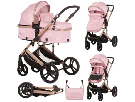 Carrito de Bebé Duo convertible AMORE hasta 22 kg flamingo CHIPOLINO