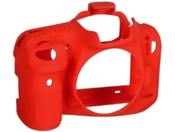 Funda silicona EASYCOVER Canon 7D MARK II Rojo